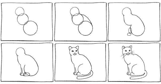 How to Draw a Cat - step by step guide for beginers